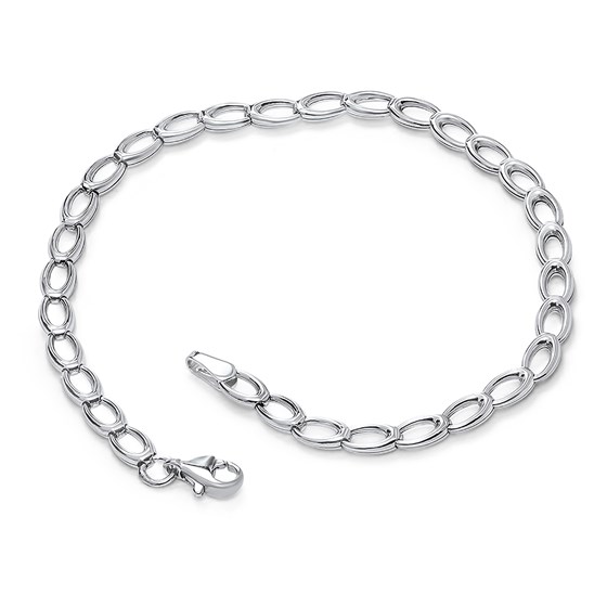 14-karat White Gold Polished Open Link Bracelet 14-karat White Gold Polished Open Link Bracelet